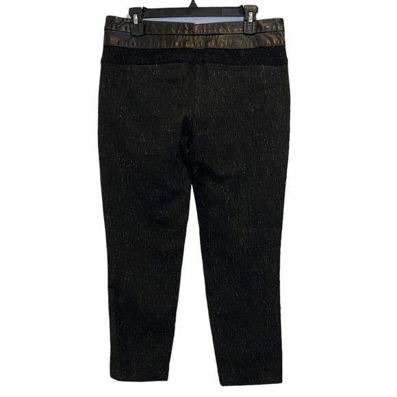 ALC Lambskin Trim Wool Blend Slim Cropped Pants Size 8 - Picture 2 of 10